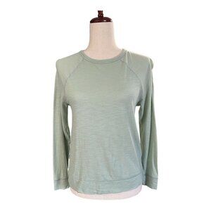Banana Republic Womens Sweatshirt Tee~Size XS~Green Long Sleeve Lightweight